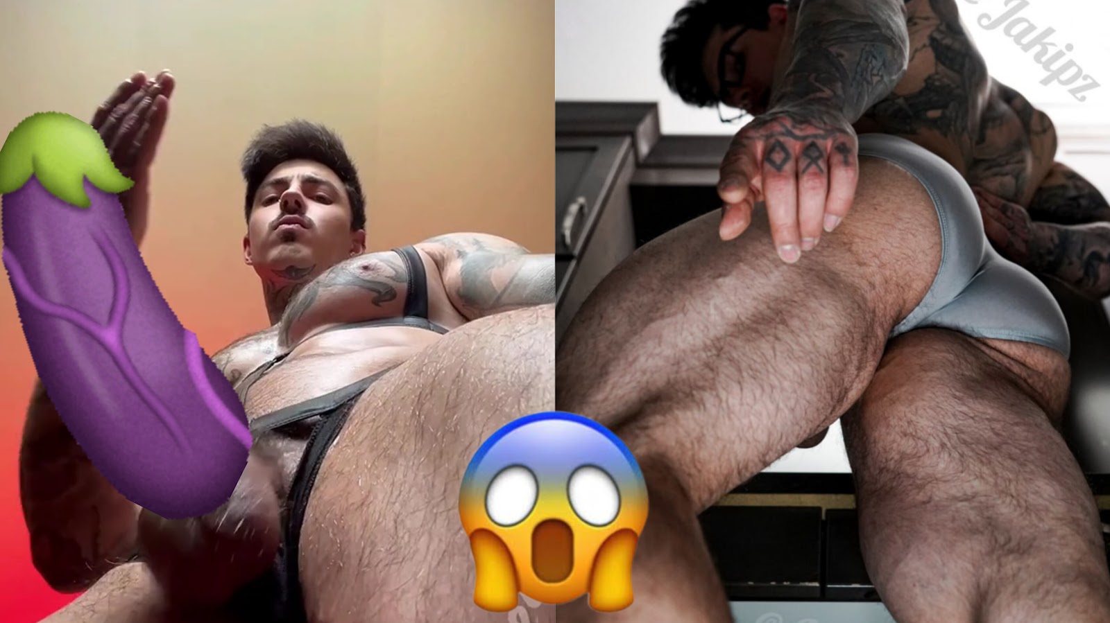 Jakipz com um novo traje mostrou o pesso do seu pau monstro da visão de baixo muito melhor